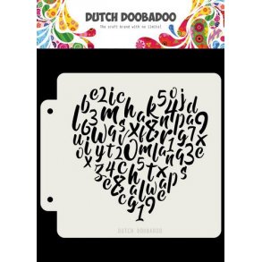 Dutch Doobadoo Mask Art - Alphabet heart - 470.715.153