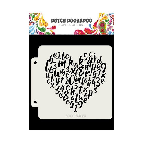 Dutch Doobadoo Mask Art - Alphabet heart - 470.715.153