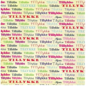 Tillykke 14x28 cm Multi p creme