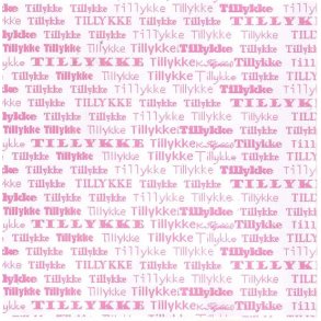 Tillykke 14x28 cm Lys rd