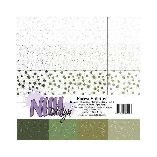 NHH Paperpad 30,5x30,5cm - NHHP526 - Forest Splatter