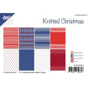 Joy Papirsblok A4 - 12 Ark dobbeltsidet - 6011/0647 - Knitted Christmas