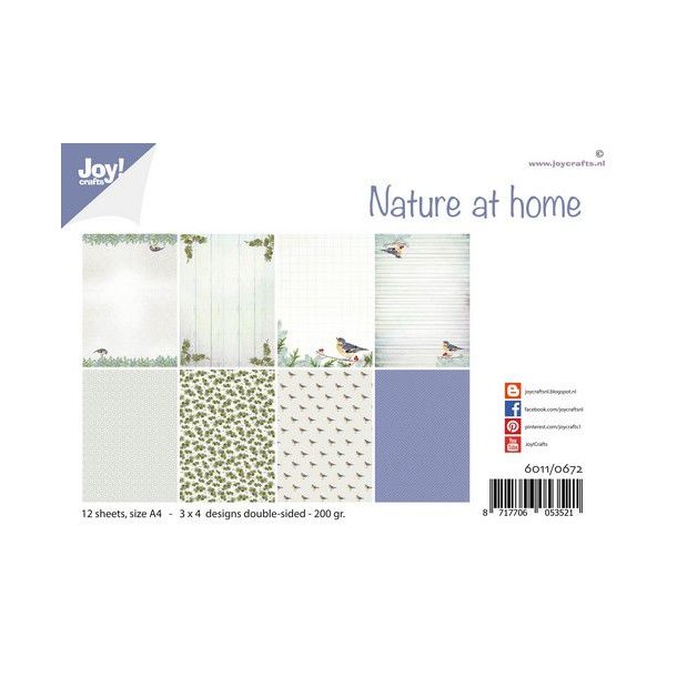 Joy Papirsblok A4 - 12 Ark dobbeltsidet - 6011/0672 - Nature at Home