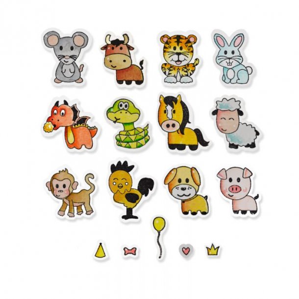 Sizzix-Framelits Die - 662615 - Zodiac Animals