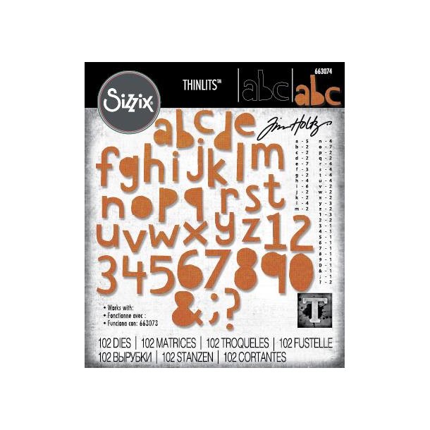 Sizzix/Tim Holtz Thinlits Die "Vault - Alphanumeric Cutout Lower"
