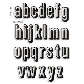 Sizzix -Tim Holtz Thinlits Die - 664728 - Alphanumeric Shadow Lower