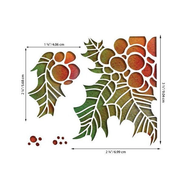 Sizzix -Tim Holtz Thinlits Die - 664738 - Holly Pieces