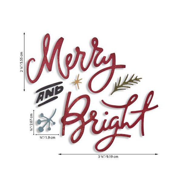 Sizzix -Tim Holtz Thinlits Die - 664739 - Merry &amp; Bright