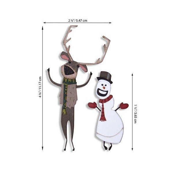 Sizzix -Tim Holtz Thinlits Die - 664753 - Papercut Christmas #2 Colorize