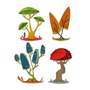 Sizzix -Tim Holtz Thinlits Die - 665216 - Funky Toadstools