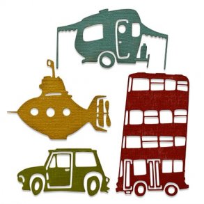 Sizzix -Tim Holtz Thinlits Die - 665220 - Wacky Transport #1