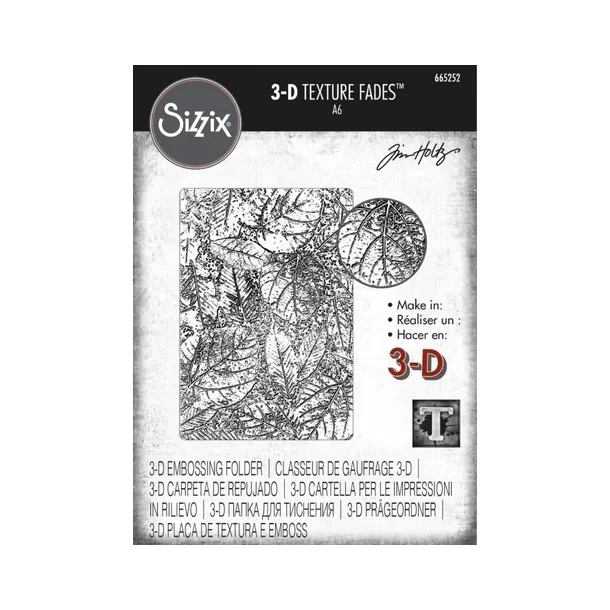 Sizzix - Tim Holtz Embossing Folder 665252 - Foliage