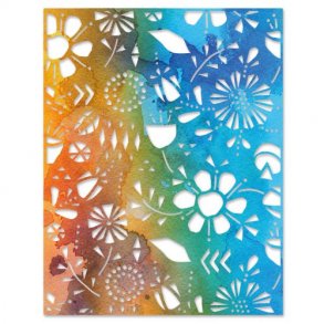 Sizzix -Tim Holtz Thinlits Die - 665363 - Folk Flowers