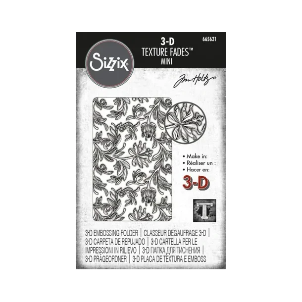 Sizzix - Tim Holtz Embossing Folder Mini 665631 - Botanical 