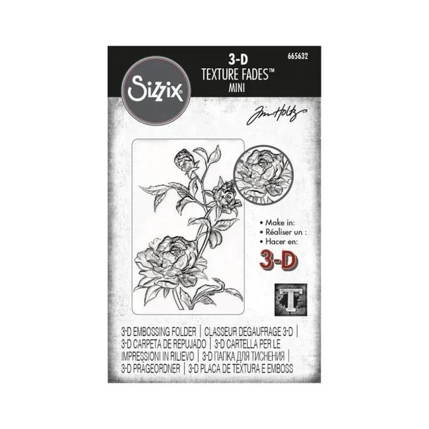 Sizzix - Tim Holtz Embossing Folder Mini 665632 - Roses