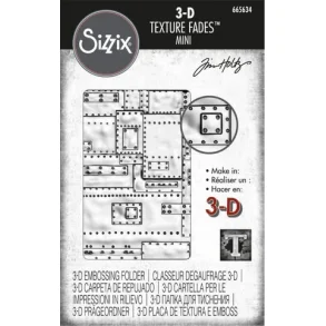 Sizzix - Tim Holtz Embossing Folder Mini 665634 - Foundry 