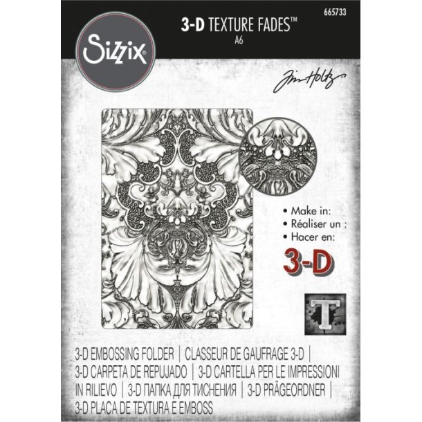 Sizzix / Tim Holtz Embossing Folder 665733 -  Damask