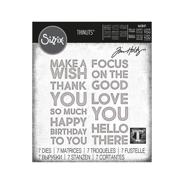 Sizzix / Tim Holtz - Thinlits Die - 665847 - Bold Text #1