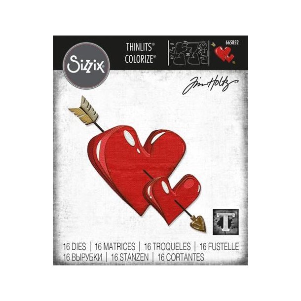 Sizzix / Tim Holtz - Thinlits Die - 665852 - Lovestruck Colorize