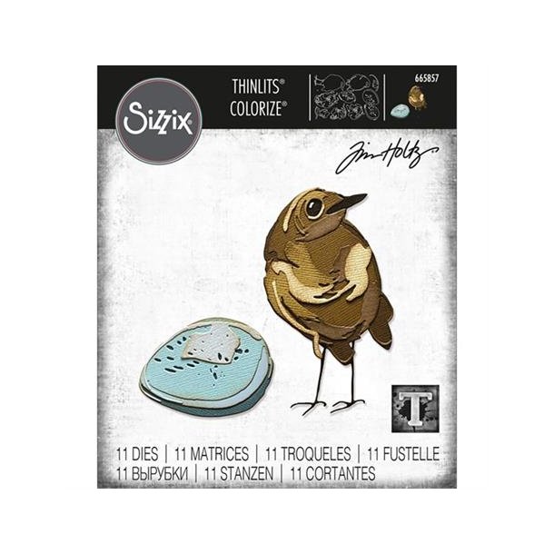 Sizzix / Tim Holtz - Thinlits Die - 665857 - Bird &amp; Egg Colorize