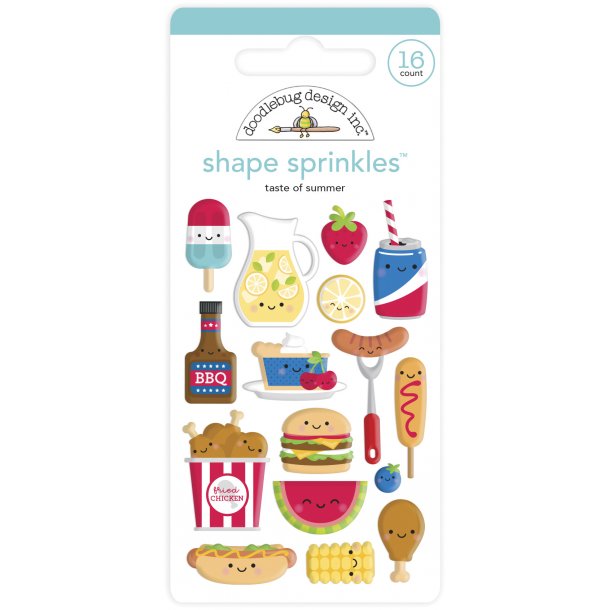 Doodlebug Design Taste of Summer Shape Sprinkles (16pcs) (6882)