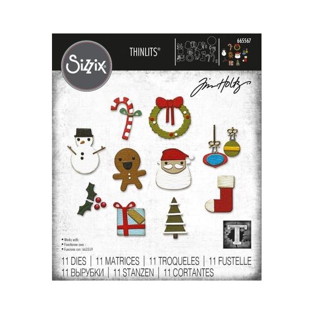 Sizzix - Thinlits Die - 665567 - Christmas Minis