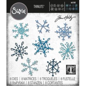 Sizzix - Thinlits Die - 665582 - Scribbly Snowflakes