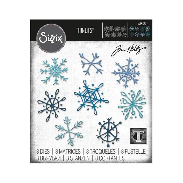 Sizzix - Thinlits Die - 665582 - Scribbly Snowflakes