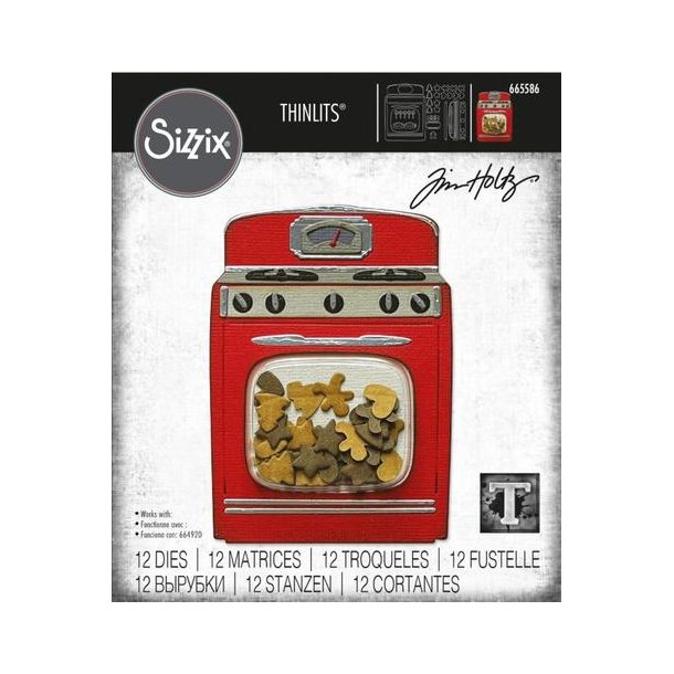 Sizzix - Thinlits Die - 665586 - Retro Oven