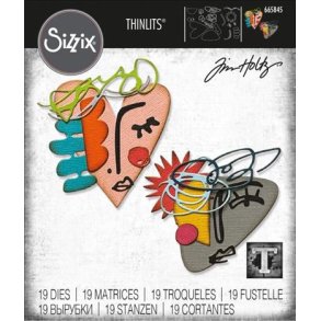 Sizzix / Tim Holtz - Thinlits Die - 665845 - Abstract Faces
