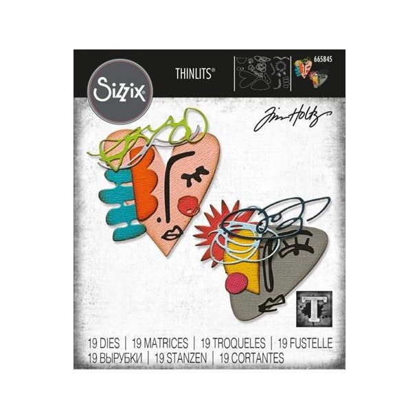 Sizzix / Tim Holtz - Thinlits Die - 665845 - Abstract Faces