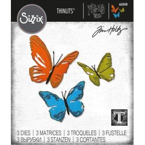 Sizzix / Tim Holtz - Thinlits Die - 665848 - Brushstroke Butterflies