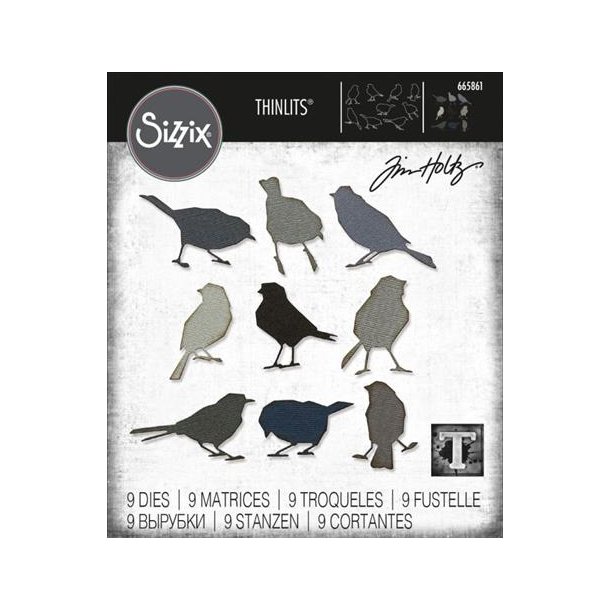 Sizzix / Tim Holtz - Thinlits Die - 665861 - Silhouette Birds