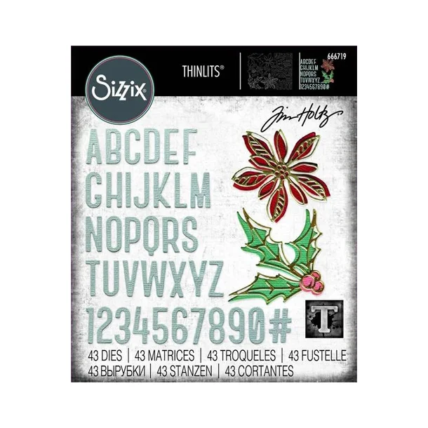  Sizzix/Tim Holtz Thinlits Die "Vault - Seasonal Sketch" 666719