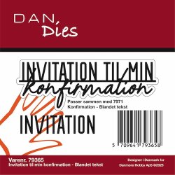 Dies Dan Invitation til min konfirmation 79365