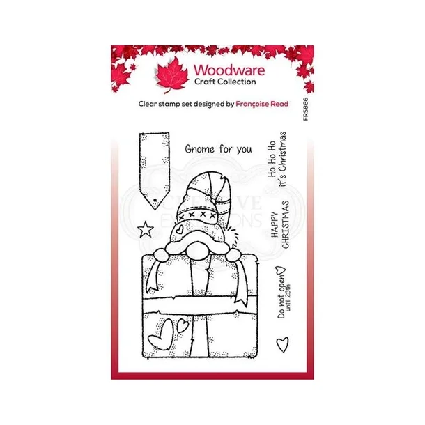 Woodware Clearstamp - FRS866 - Gnome Gift