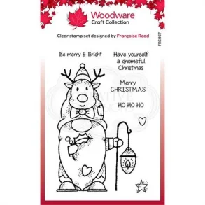 Woodware Clearstamp - FRS867 - Gnome Reindeer 