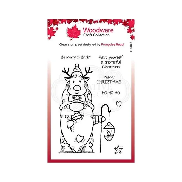 Woodware Clearstamp - FRS867 - Gnome Reindeer 