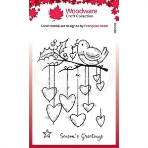 Woodware Clearstamp - FRS868 - Hanging Hearts 