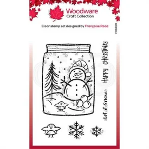 Woodware Clearstamp - FRS869 - Snow Jar 