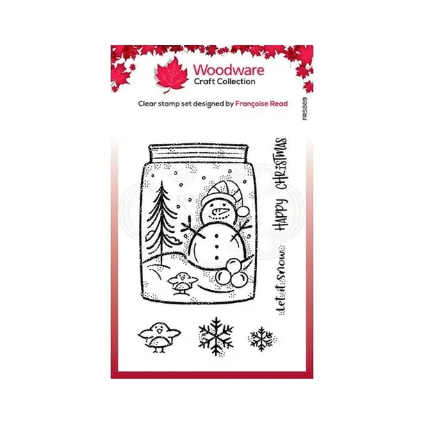 Woodware Clearstamp - FRS869 - Snow Jar 