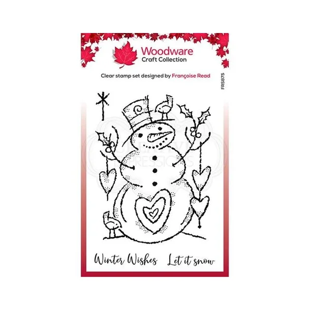 Woodware Clearstamp - FRS875 - Loving Snowman