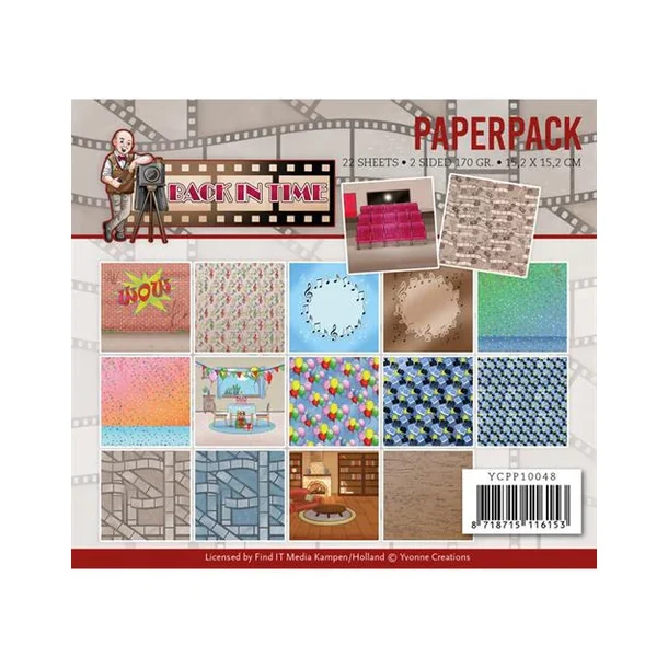 YVONNE DESIGN PAPIRBLOK 15X15CM YCPP10048