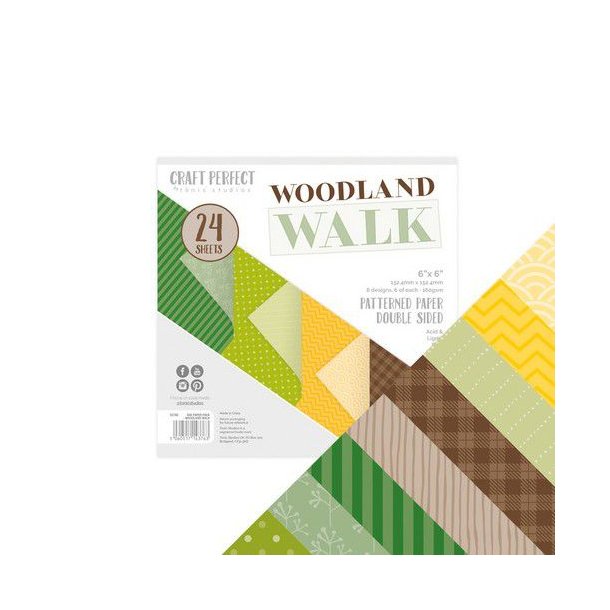 Tonic Studios Craft Perfect - 6x6 Paper Pack Woodland Walk - 9376E 