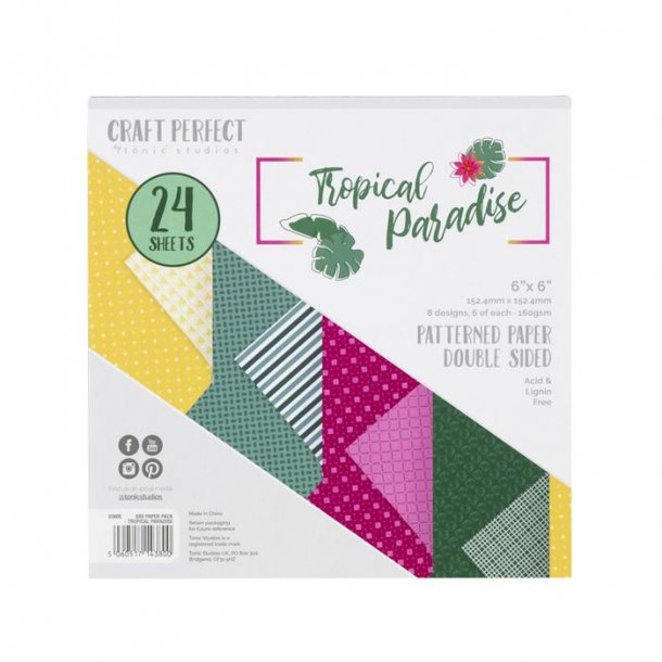 Tonic Studios Craft Perfect - 6x6 Paper Pack Tropical Paradise - 9380E 