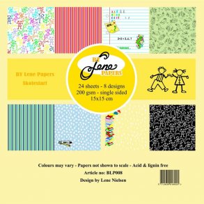 BY LENE Papirblok 15x15 BLP008 - Skolestart