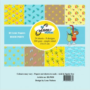 BY LENE Papirblok 15x15 BLP020 - Beach Party