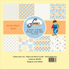 BY LENE Papirblok 15x15 BLP021 - Tivoli