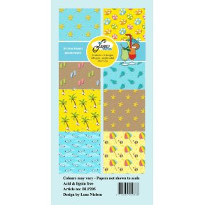 BY LENE Papirblok 10x21 BLP205 - Beach Party