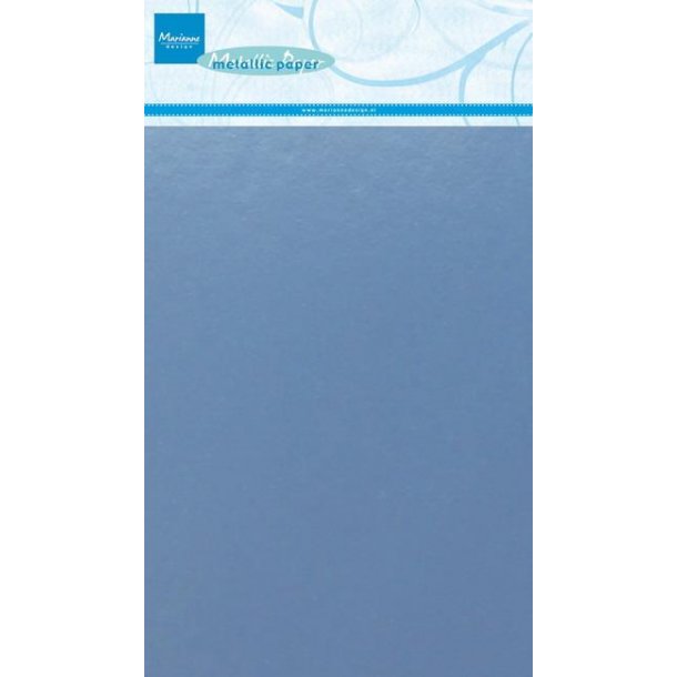 Marianne Design A5 5stk - CA3141 - Metallic Paper - Light Blue